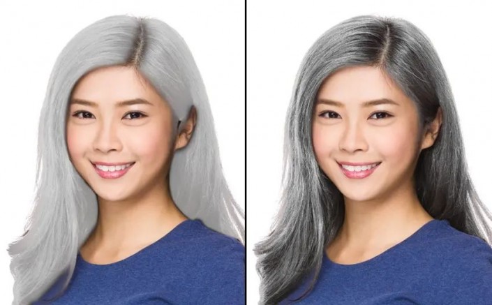 Photoshop人物头发换颜色教程：把自己的头发染成各种颜色。