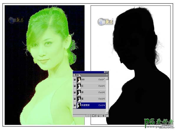 利用photoshop快速蒙版给偏暗的美女人像快速抠图