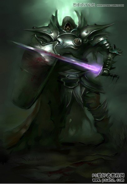 photoshop鼠绘游戏人物中的骑士战警-机器战警