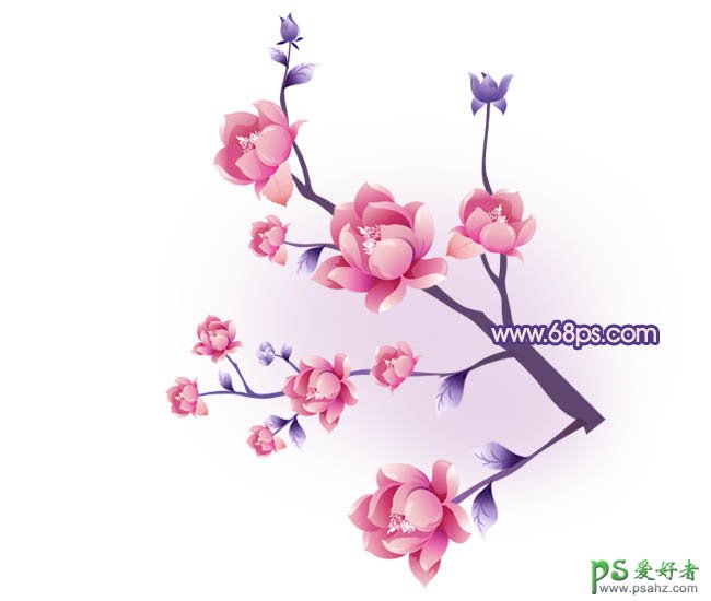 PS实例教程：创意制作一幅漂亮的花卉图案素材