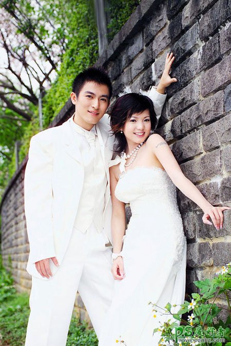 photoshop调出古典风格时尚情侣婚纱艺术照