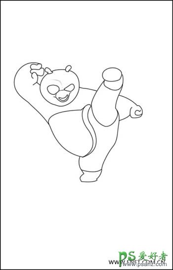 PS鼠绘教程：鼠绘可爱的功夫熊猫，功夫熊猫失量图素材
