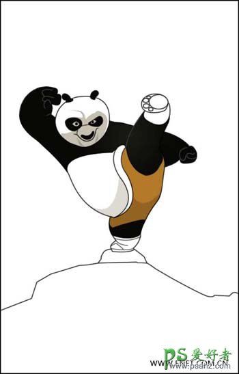 PS鼠绘教程：鼠绘可爱的功夫熊猫，功夫熊猫失量图素材