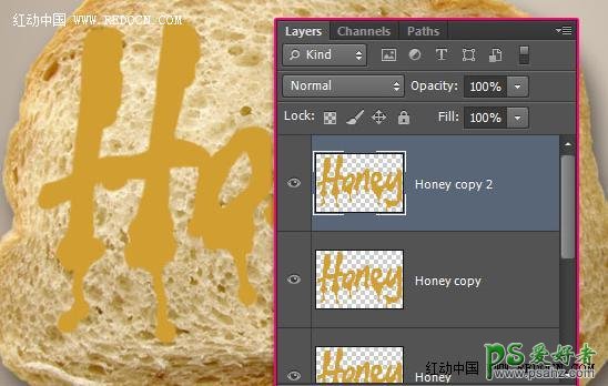 Photoshop打造光滑质感的蜂蜜字，黄色个性的蜂蜜字体制作教程