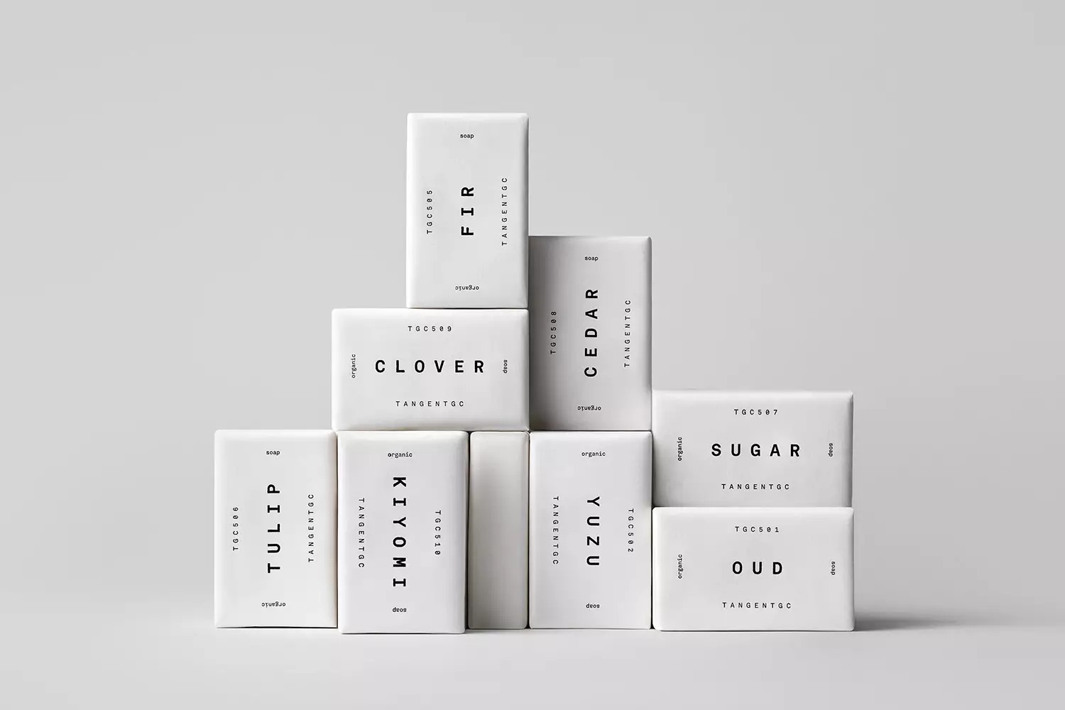 Tangent GC香皂包装设计欣赏 简约黑白风格香皂盒包装设计