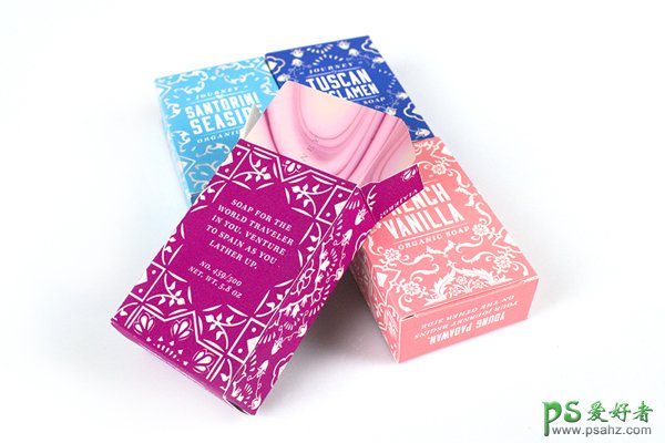 PS包装设计作品欣赏：一组漂亮的手工肥皂包装设计,宣传设计