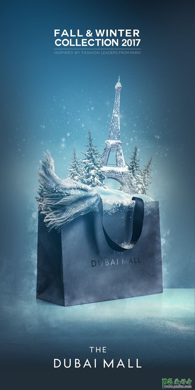 冬季日用品促销宣传海报 创意冬季商品宣传广告设计作品