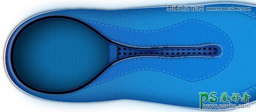 Illustrator手绘一双逼真质感的运动鞋失量图-蓝色逼真的运动鞋