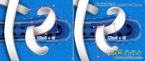 Illustrator手绘一双逼真质感的运动鞋失量图-蓝色逼真的运动鞋