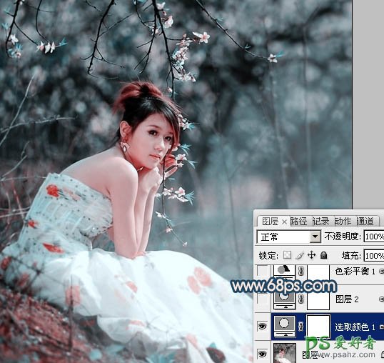 photoshop调出古风艺术色彩美女婚纱艺术照教程