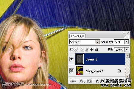 photoshop滤镜特效设计逼真的图片下雨的效果教程
