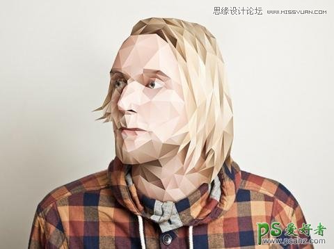 PS个性人物头像制作教程：结合AI软件打造超酷个性的多边形头像