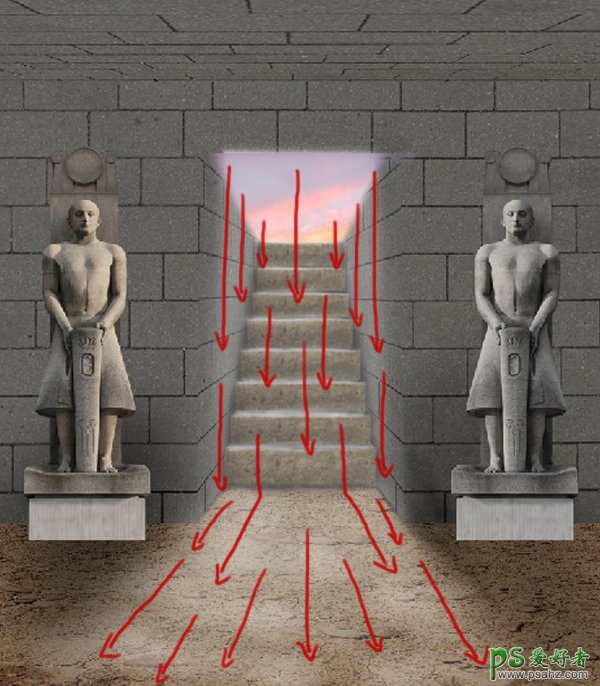 国外PS教程：制作一个古埃及的墓,埃及古墓制作教程-埃及古墓咒语