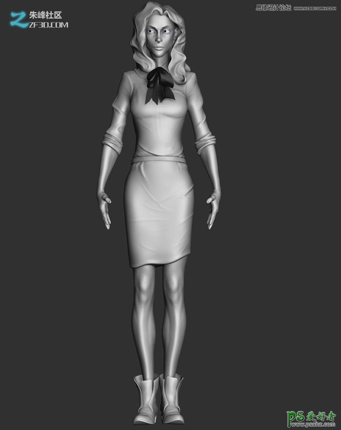 MAYA结合ZBRUSH软件打造埃里卡的女性3D模型，美女杀手CG人物模型