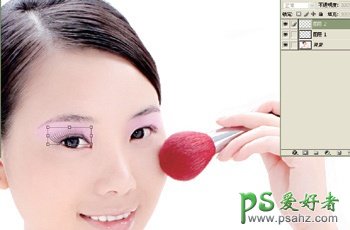 PS美容教程：给漂亮MM眼部制作出时尚的眼影及睫毛