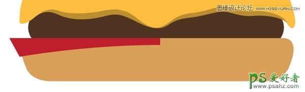 Illustrator制作可爱的汉堡包失量图，简洁风格的汉堡包图标素材