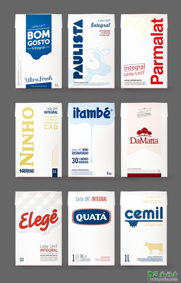 欣赏一组巴西设计师的创意牛奶包装设计作品