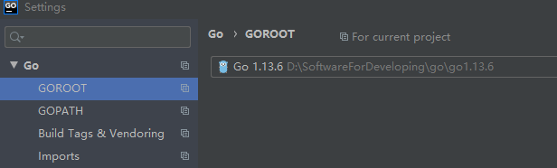 GOROOT为go sdk的安装目录