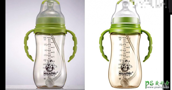 PS产品修图教程：学习给婴儿奶瓶图片进行精修，提高质感的画面感
