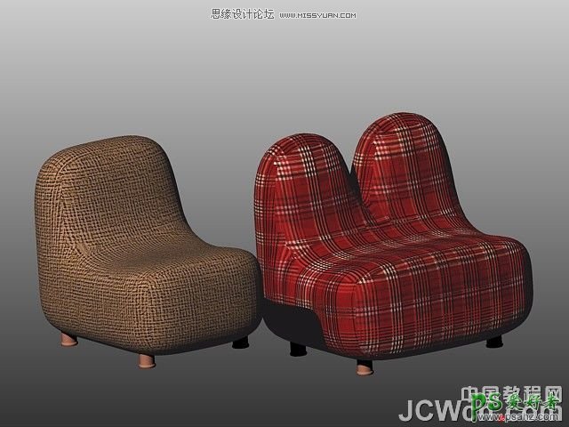 CAD教程：运用长方体网格拉伸制作双人或多人沙发实例