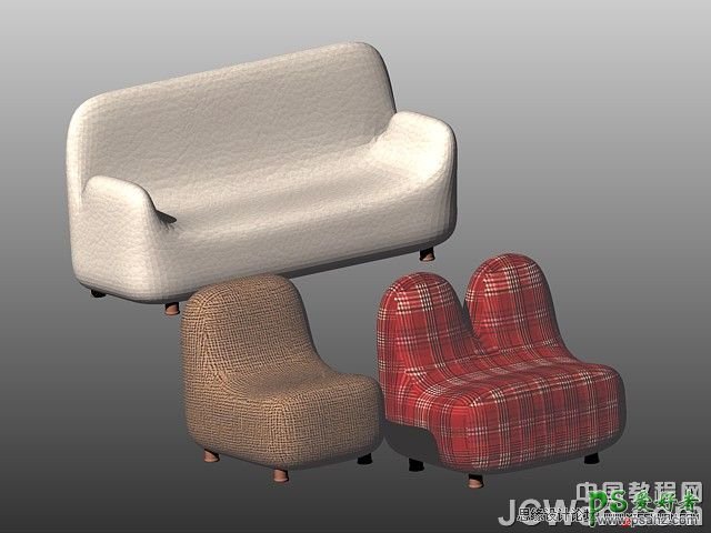 CAD教程：运用长方体网格拉伸制作双人或多人沙发实例