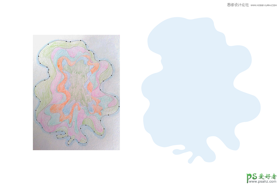 Photoshop鼠绘抽象个性的水月洞天的纸艺效果图，创意纸艺图片。