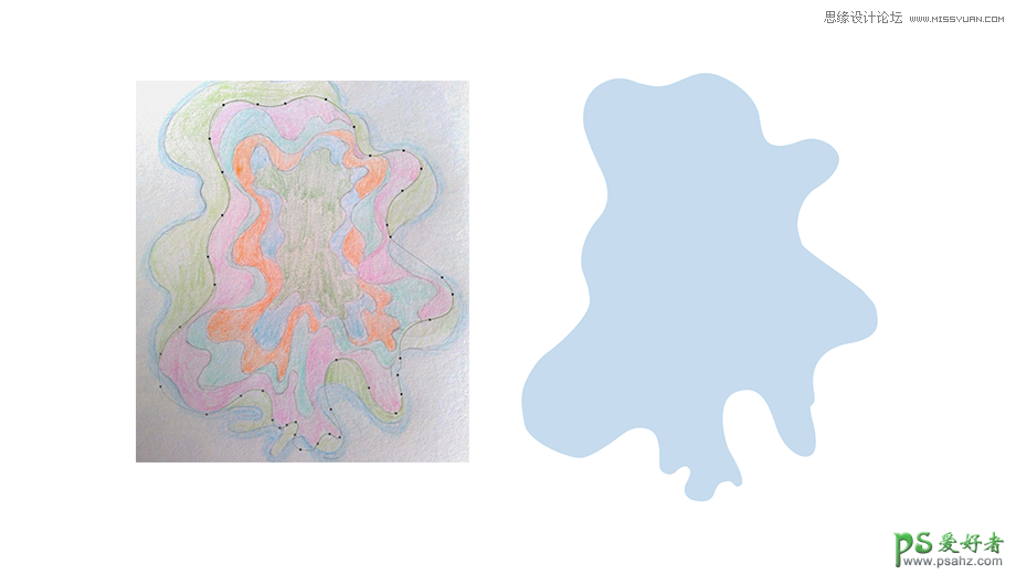 Photoshop鼠绘抽象个性的水月洞天的纸艺效果图，创意纸艺图片。