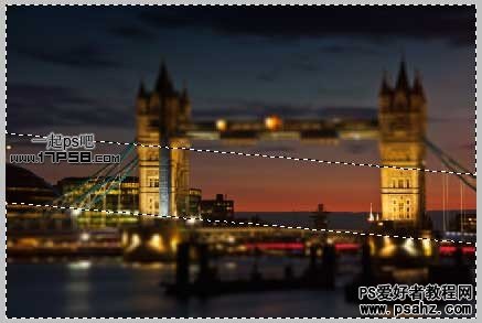 photoshop为伦敦桥风景图片设计出移轴镜头效果