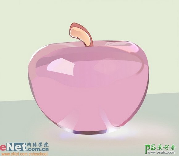 鼠绘漂亮个性的水晶苹果失量图片素材 PS鼠绘教程