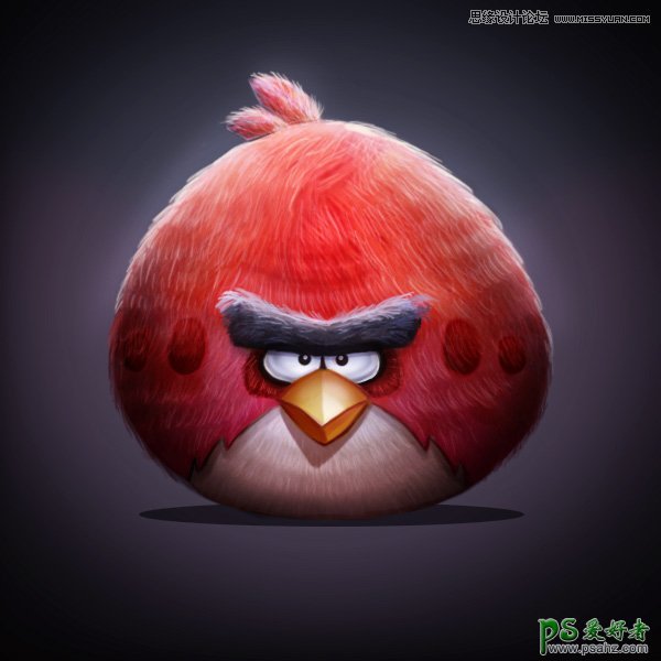愤怒的小鸟手绘效果图 Photoshop手绘愤怒的小鸟素材图片