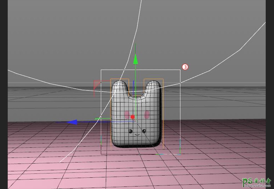 C4D建模实例教程：详细讲解可爱的卡通免子制作过程，萌萌哒小兔