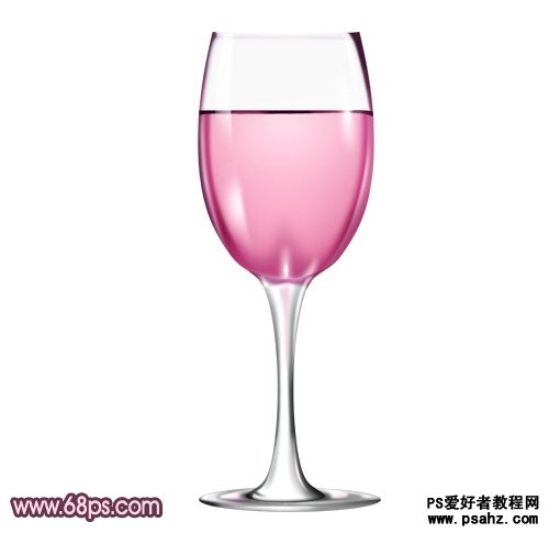 photoshop鼠绘喝红酒用的高脚酒杯