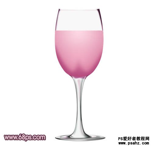 photoshop鼠绘喝红酒用的高脚酒杯