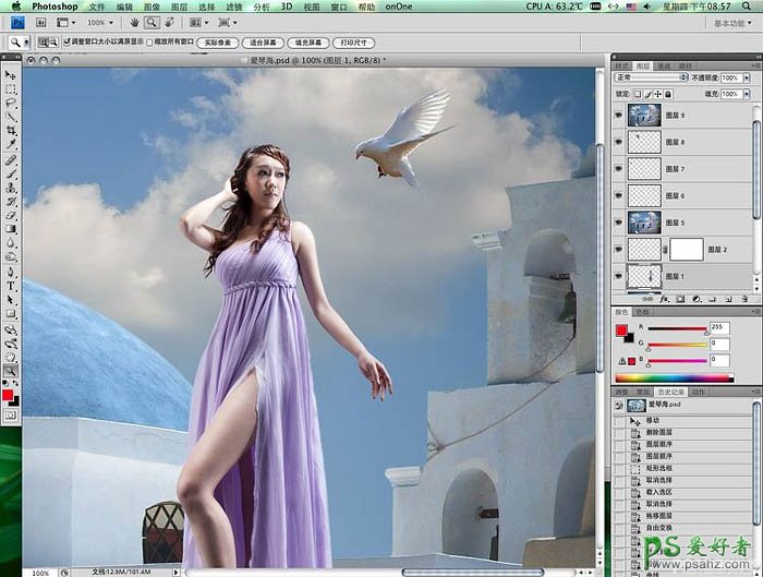 PS美女图片合成教程：打造古堡中的漂亮希腊女神