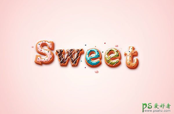 巧克力字 Photoshop艺术字设计教程 学习制作精美的甜品奶油字