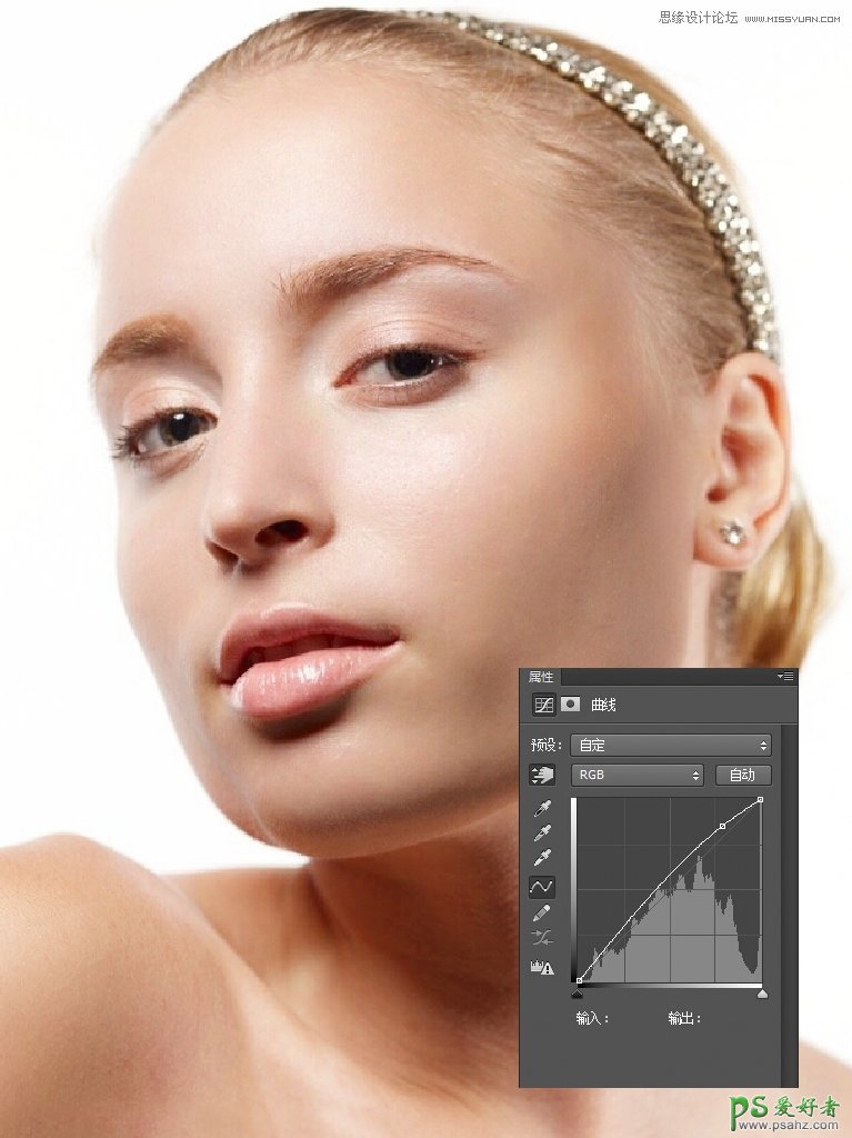 Photoshop修肤美容教程：学习给高清美女人像照片后期通道磨皮美