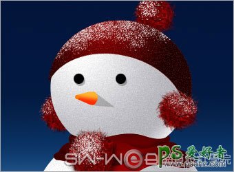 PS鼠绘教程：手绘漂亮的圣诞雪人失量素材图片