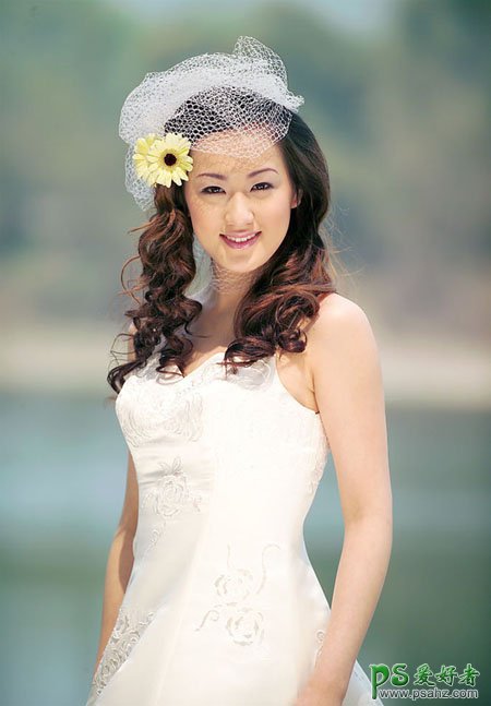 photoshop调出甜美微笑的美少女婚片实例教程