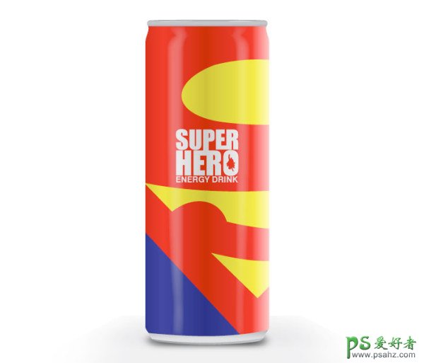 PS饮料瓶设计，饮料瓶包装设计作品欣赏，超级英雄能量饮料包装设