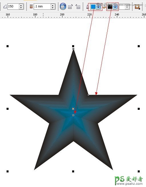 CorelDRAW失量图形制作教程：学习手工绘制漂亮的五角星形图案