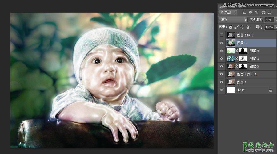PS儿童照片后期美化教程：打造塑料质感的宝宝个性艺术照效果
