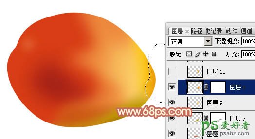 photoshop绘制一个通红的失量水果图片教程