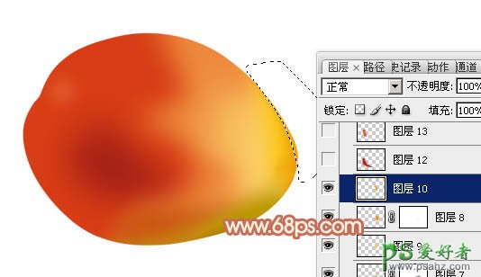 photoshop绘制一个通红的失量水果图片教程
