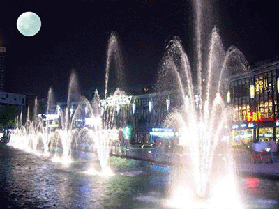 利用PS让广场上的喷泉动起来 GIF图片制作教程