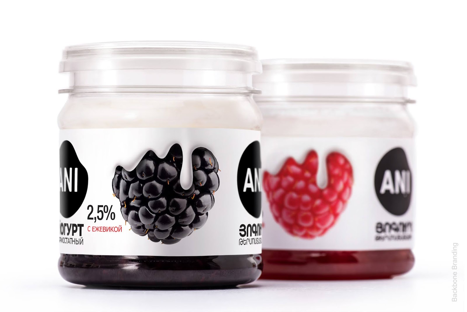 国外设计师精美的Ani酸奶包装设计。