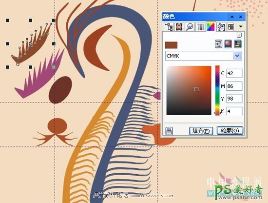 CorelDRAW鼠绘教程：学习手工绘制漂亮的矢量抽象美女人物插画