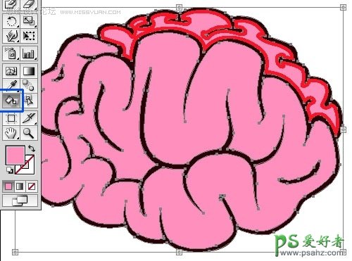 Illustrator手绘教程：学习绘制大脑图标失量图教程-人体大脑失量