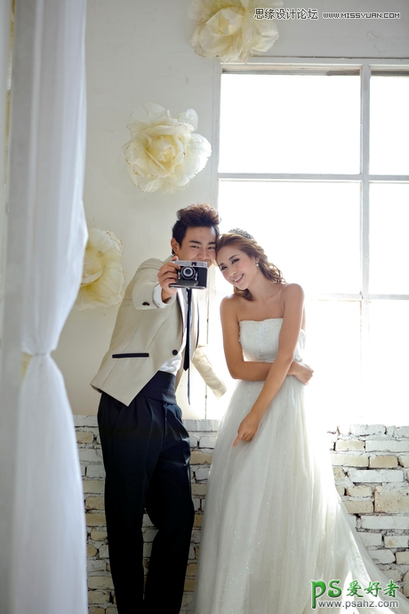 photoshop设计唯美逆光效果的婚纱照图片，唯美婚纱艺术照