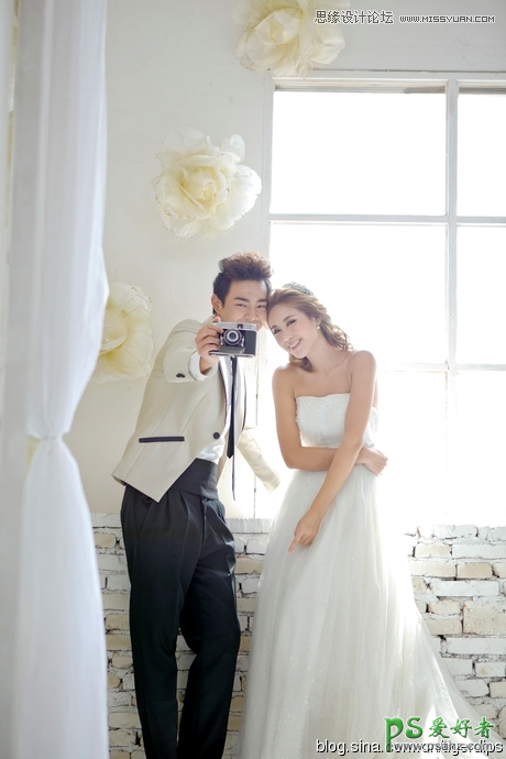 photoshop设计唯美逆光效果的婚纱照图片，唯美婚纱艺术照