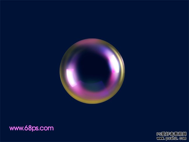 photoshop制作漂亮的彩色水晶气泡失量图实例教程